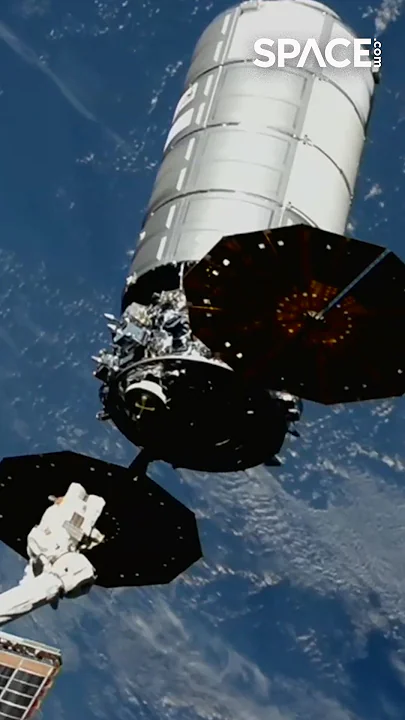 Cygnus spacecraft departs ISS 🛰️ #timelapse #cygnus #northropgrumman #iss #space #shorts - YouTube