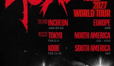 Promotional poster for ATEEZ’s 2027 world tour, “ZERO TO ALL” / Courtesy of KQ Entertainment