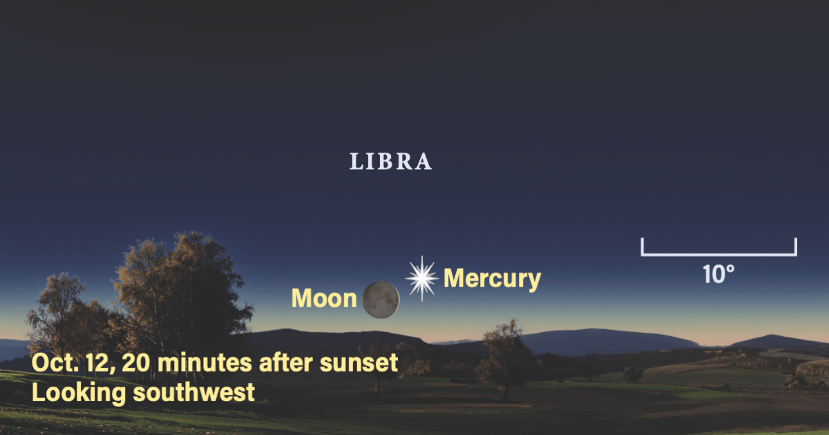 The Sky Today on Monday, October 12: Mercury at greatest elongation