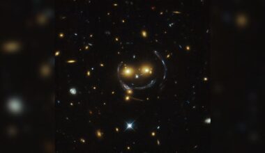 Cluster of galaxies in the universe form a smiley face