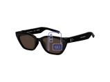 Cat-eye glasses with: brown lenses