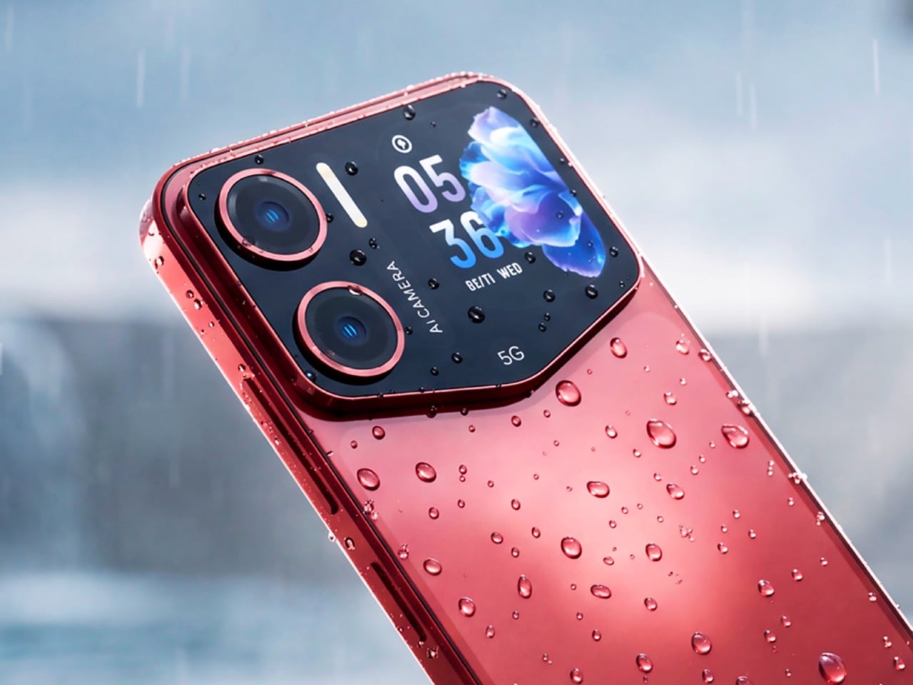 Acer’s new 5G phone comes with a microSD slot, a headphone jack, and a display on the back