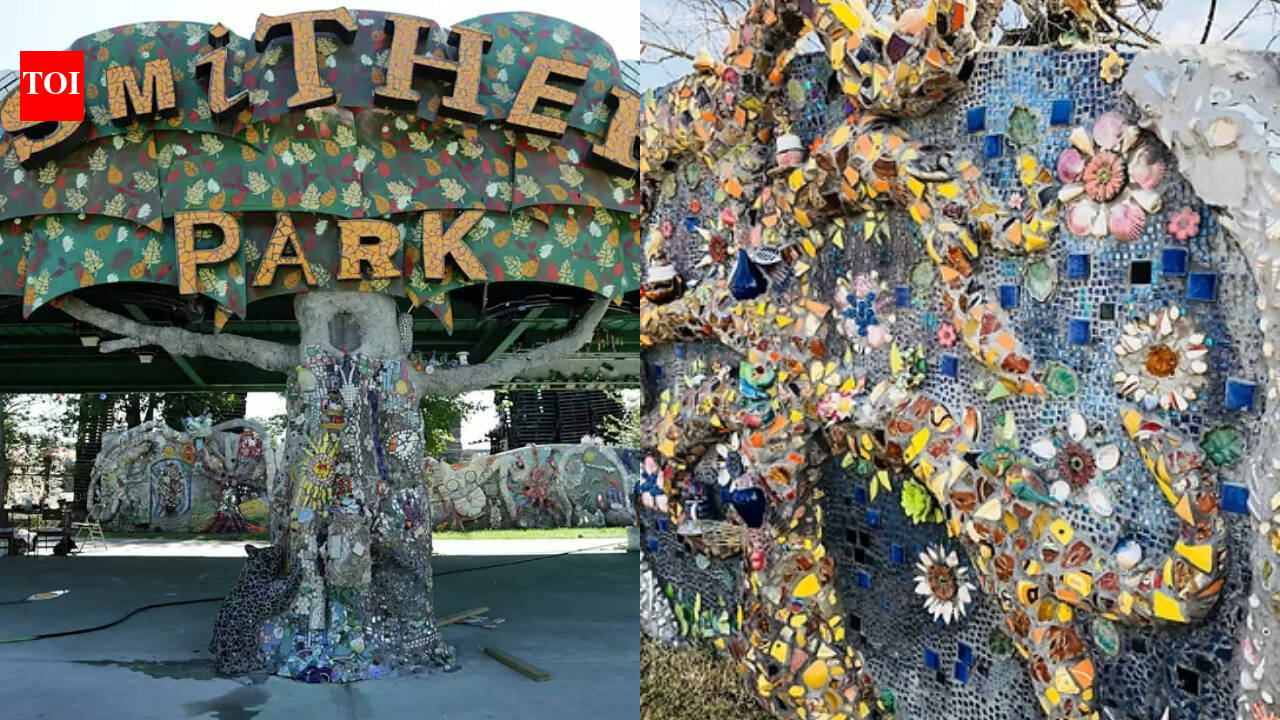 In 2010, artists began turning a vacant Houston lot into a park using broken dishes, bottle caps, shells, keys and discarded tiles; 16 years later, more than 300 artists have filled it with a 400-foot mosaic wall and free public art