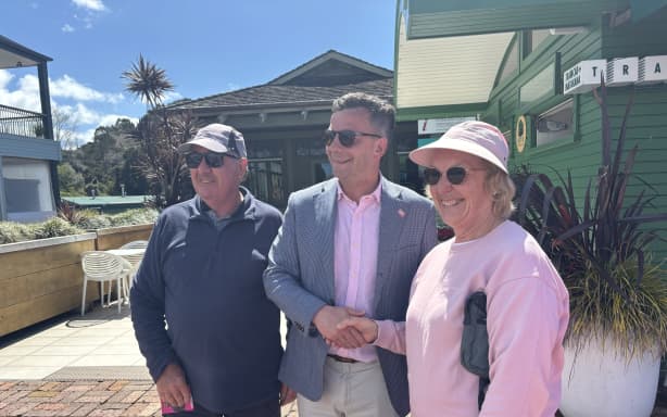 David Seymour at the Matakana markets on 18 October.