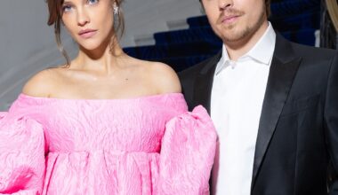 Dylan Sprouse's Wife Barbara Palvin, Baby Girl Match in Floral Outfits