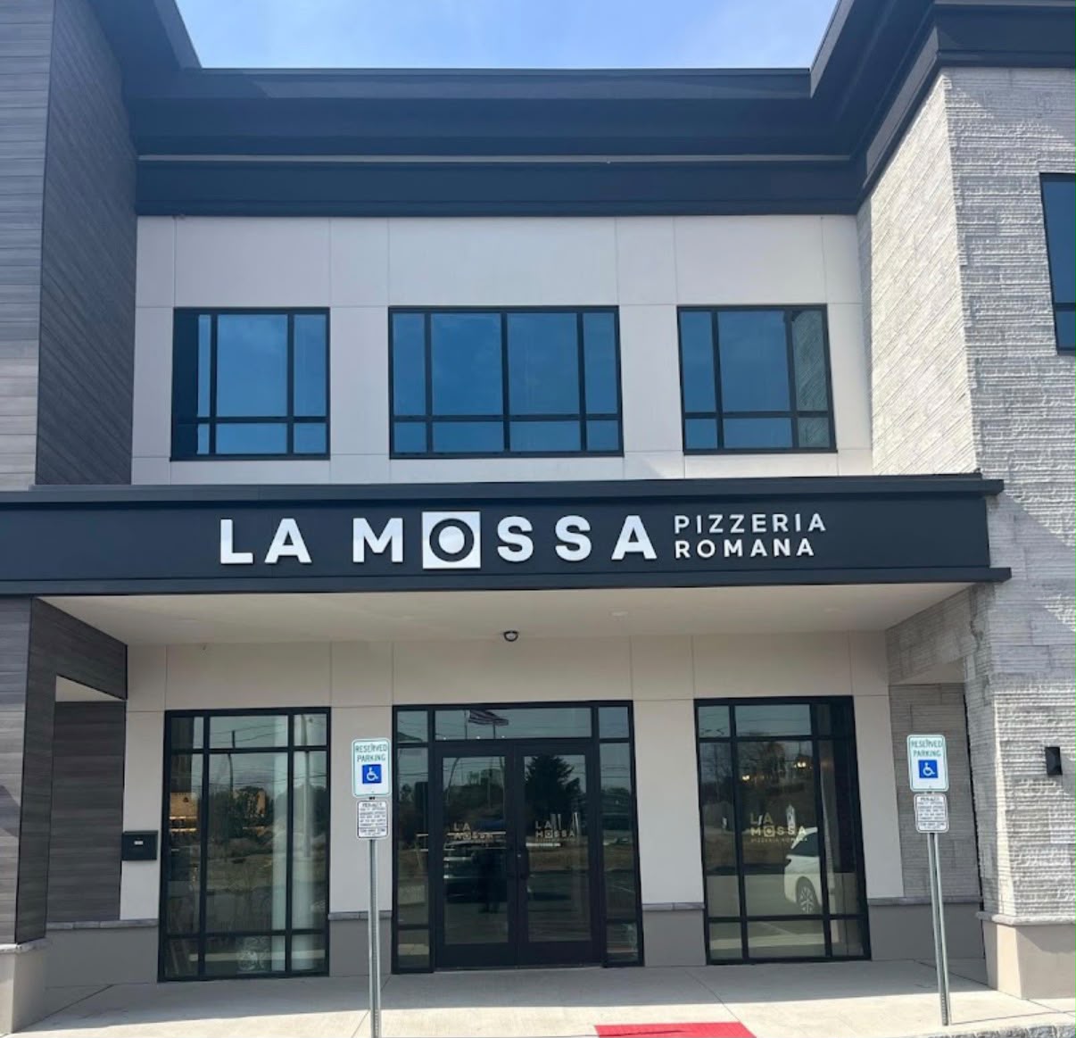 La Mossa Pizzeria Romana storefront at The Row in Toms River, NJ