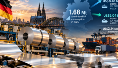 Germany’s aluminium FRP consumption reaches 1.68 Mt as 2025 trade surplus tops $3.1 billion