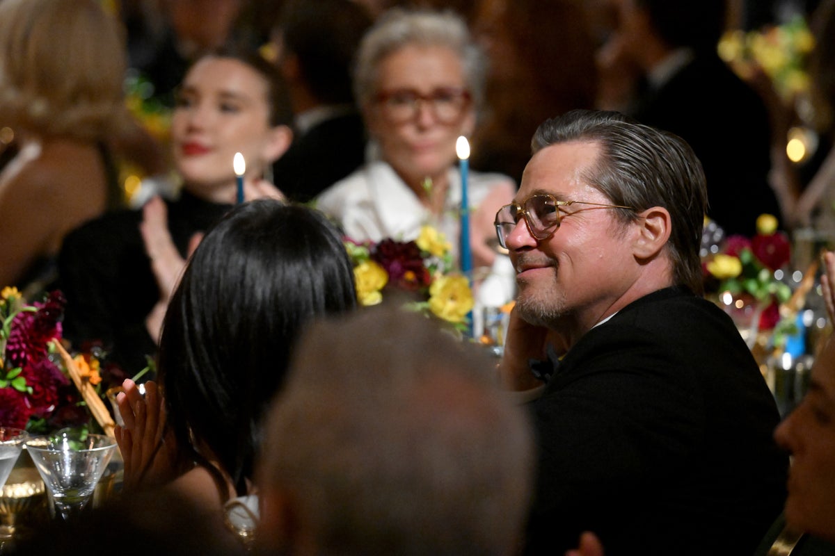 Brad Pitt makes rare public appearance with his girlfriend at the Albie Awards