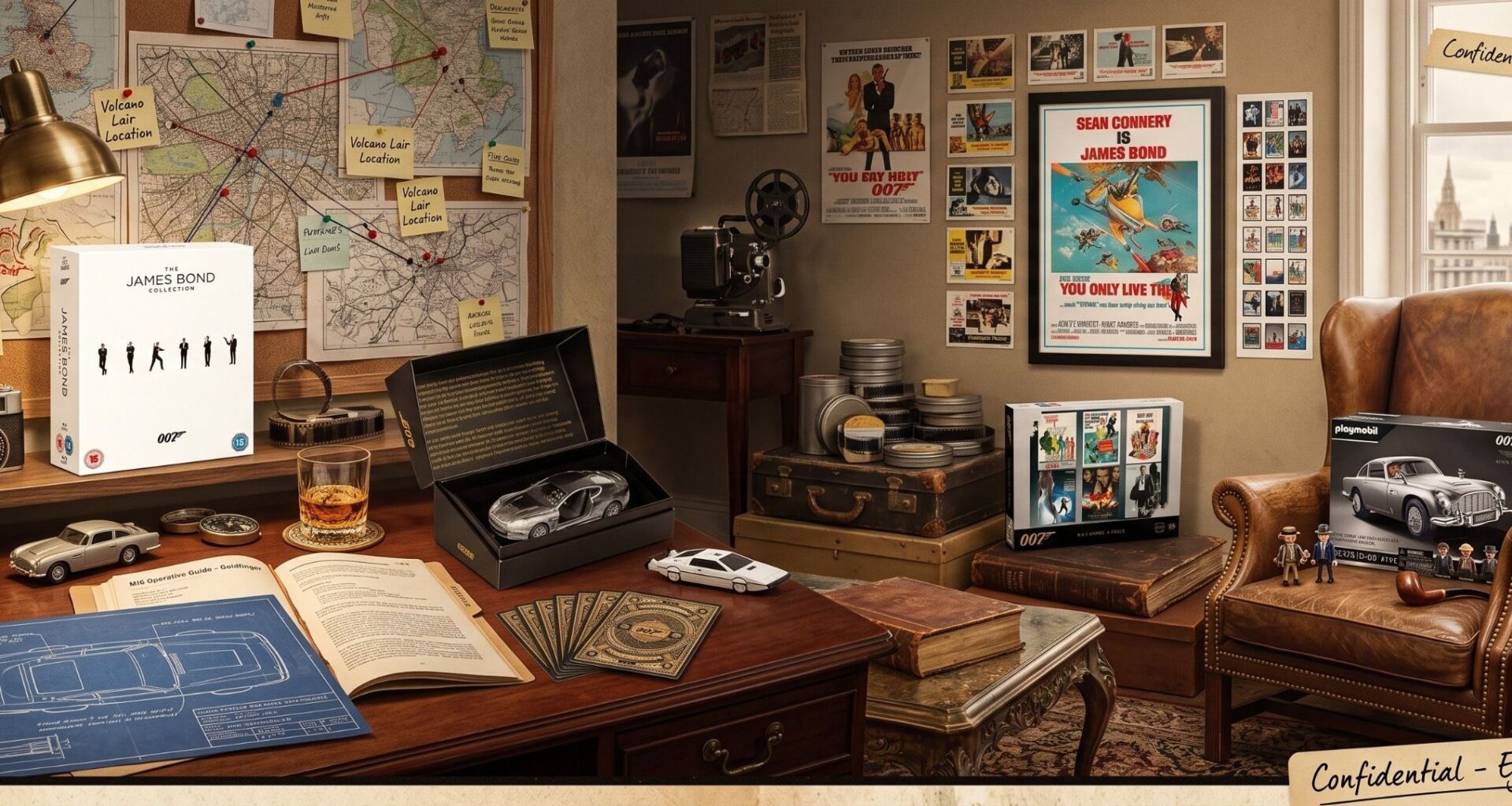 James Bond products in scene