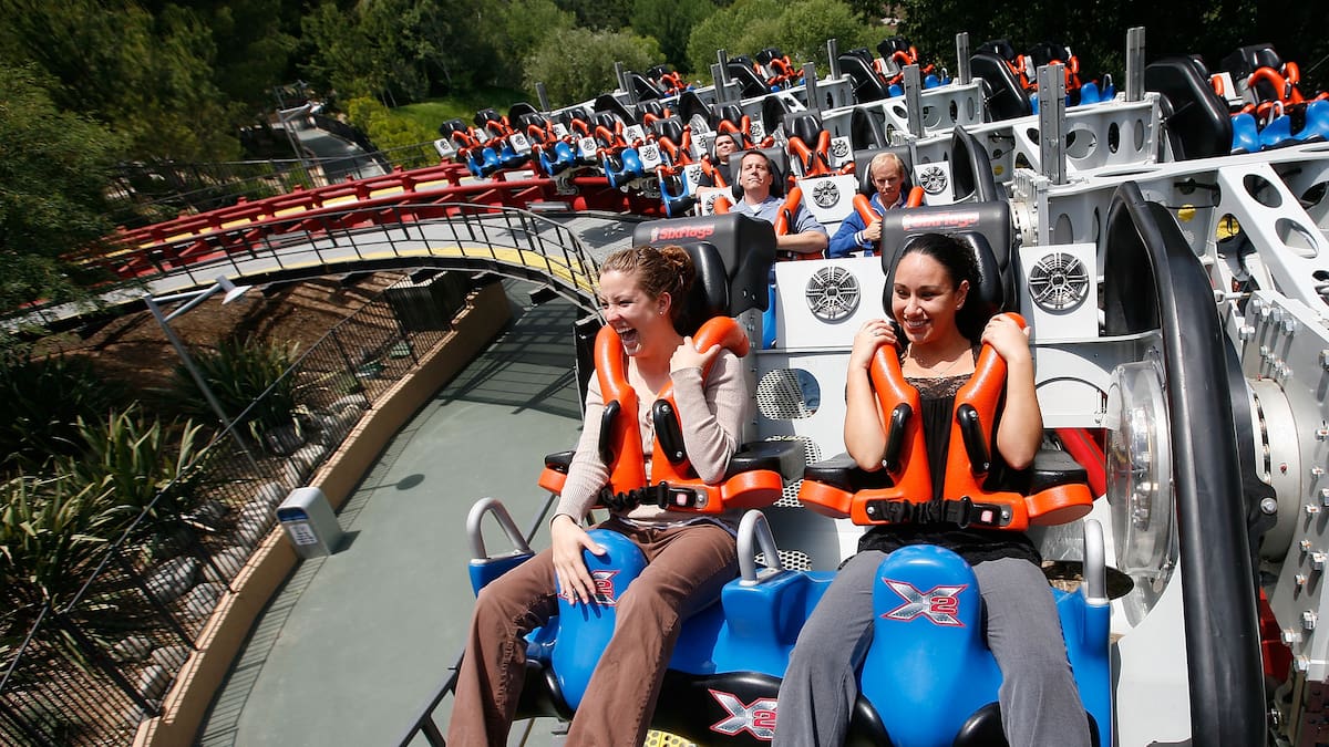 California roller coaster shut after brain damage claims over the X2 at Six Flags Magic Mountain
