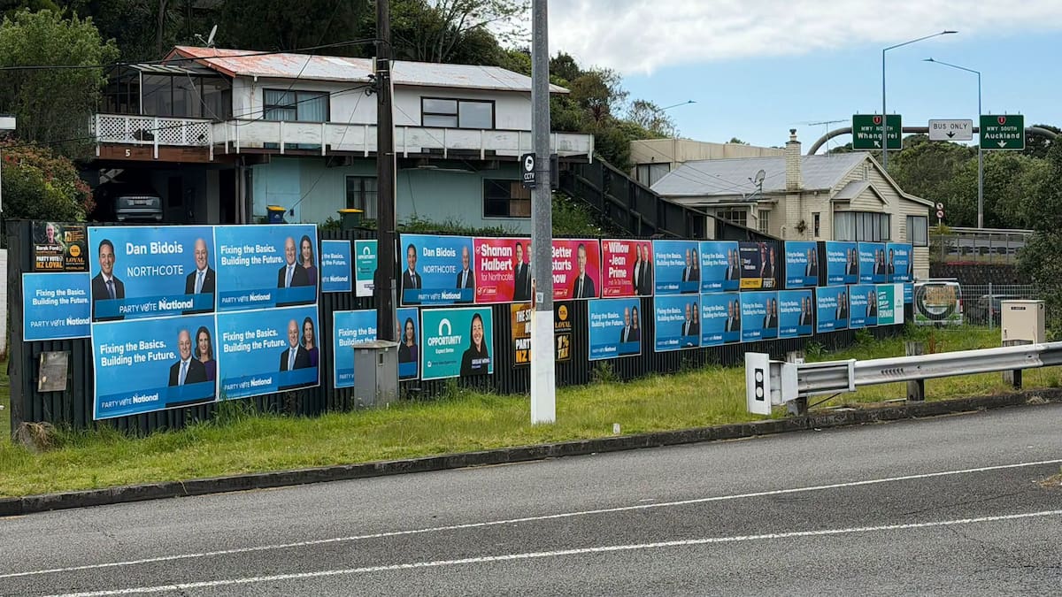 NZTA says it will order Northcote election hoardings to come down after permission not sought