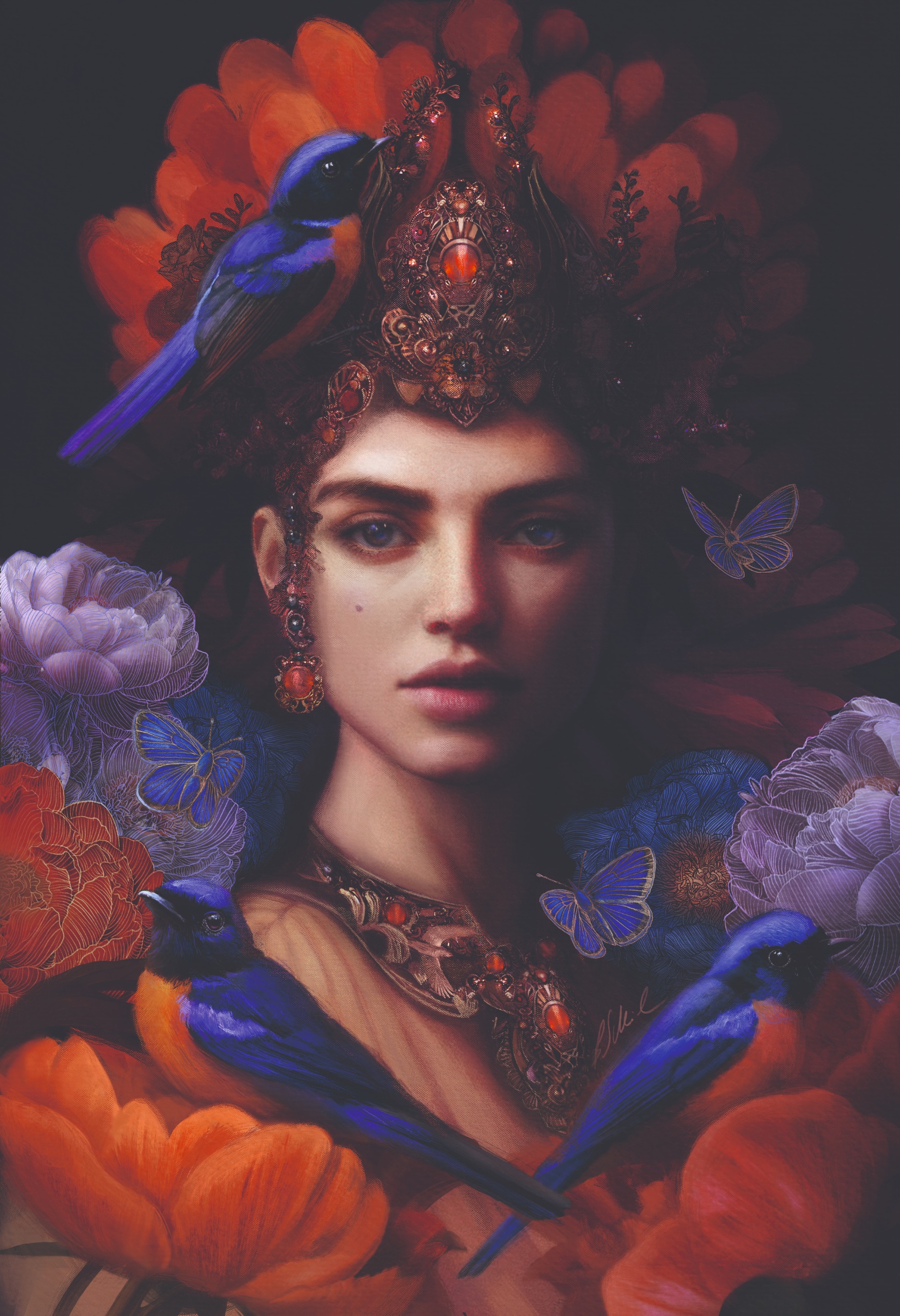 Digital art book cover by Bente Schlick