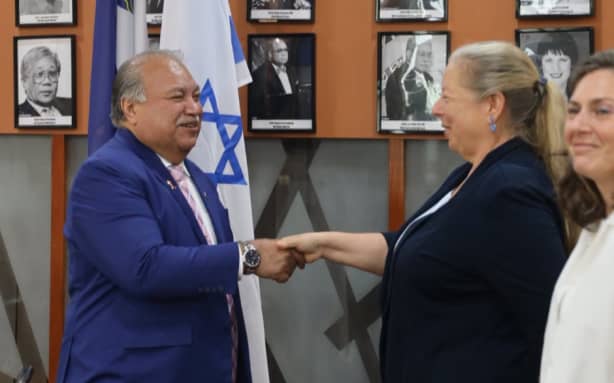 PIF secretary-general Baron Waqa welcomed Israel’s Ambassador to Fiji and Pacific Island Countries Maya Yaron and Head of MASHAV Ambassador Eynat Shlein, who travelled from Israel to the Pacific for engagements across the region. October 2026