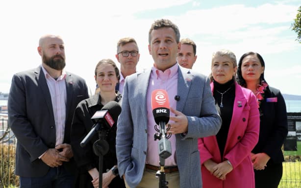David Seymour pictured at a stand-up on 7 October.