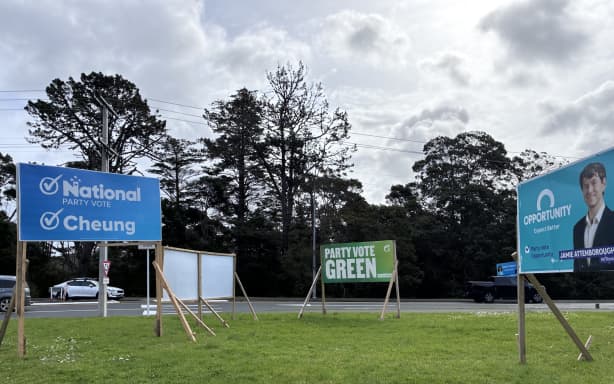 Campaign signs have sprung up around West Auckland.