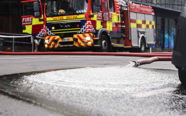 A pipe has burst on Willeston St in Wellington.