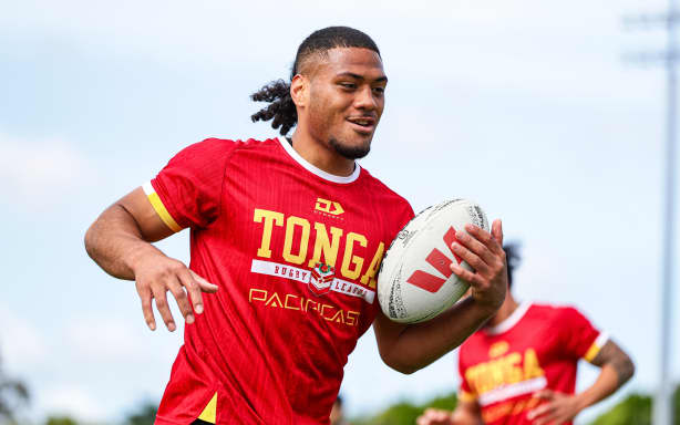 Leka Halasima, Tonga Pacific Championship Rugby League Team Field Session at Trusts Arena, Henderson, Auckland, New Zealand on Wednesday 29 October 2025. Photo: Joshua Devenie / Photosport