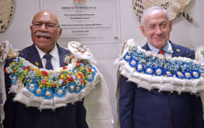 Fijian Prime Minister Sitiveni Rabuka and Israel’s Prime Minister Benjamin Netanyahu officially inaugurated Fiji’s resident embassy in Jerusalem. 17 September 2025