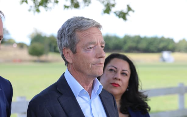 Andrew Bayly speaks to media as he resigns from all ministerial portfolios