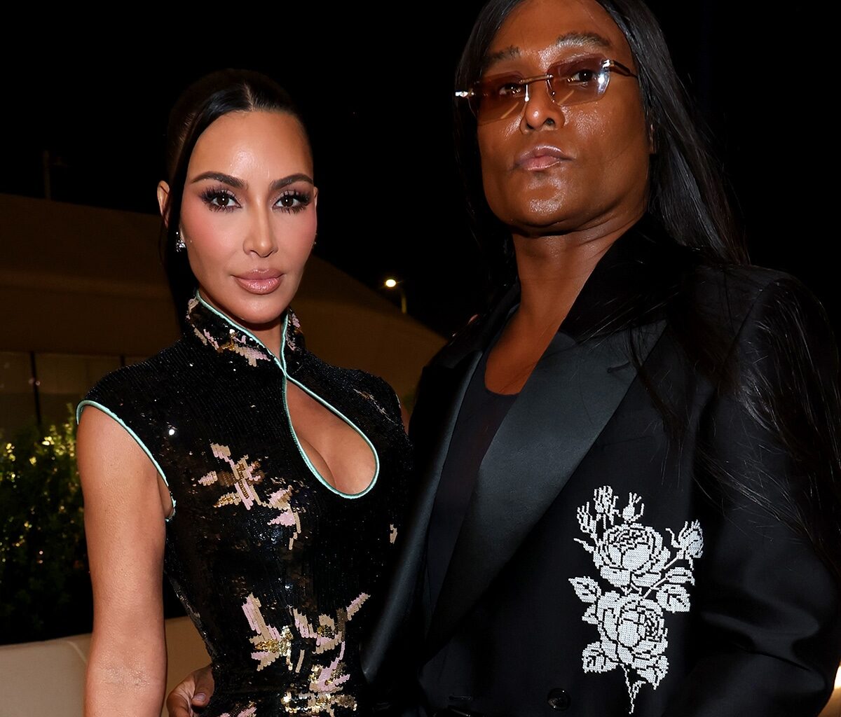 Kim Kardashian Wears Elizabeth Taylor’s Necklace as Law Roach Birthday Gift