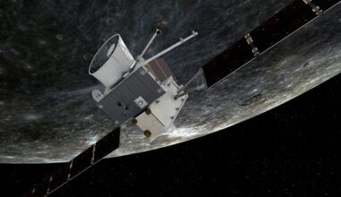 Artist impression of BepiColombo at Mercury. Credit: ESA/ATG medialab