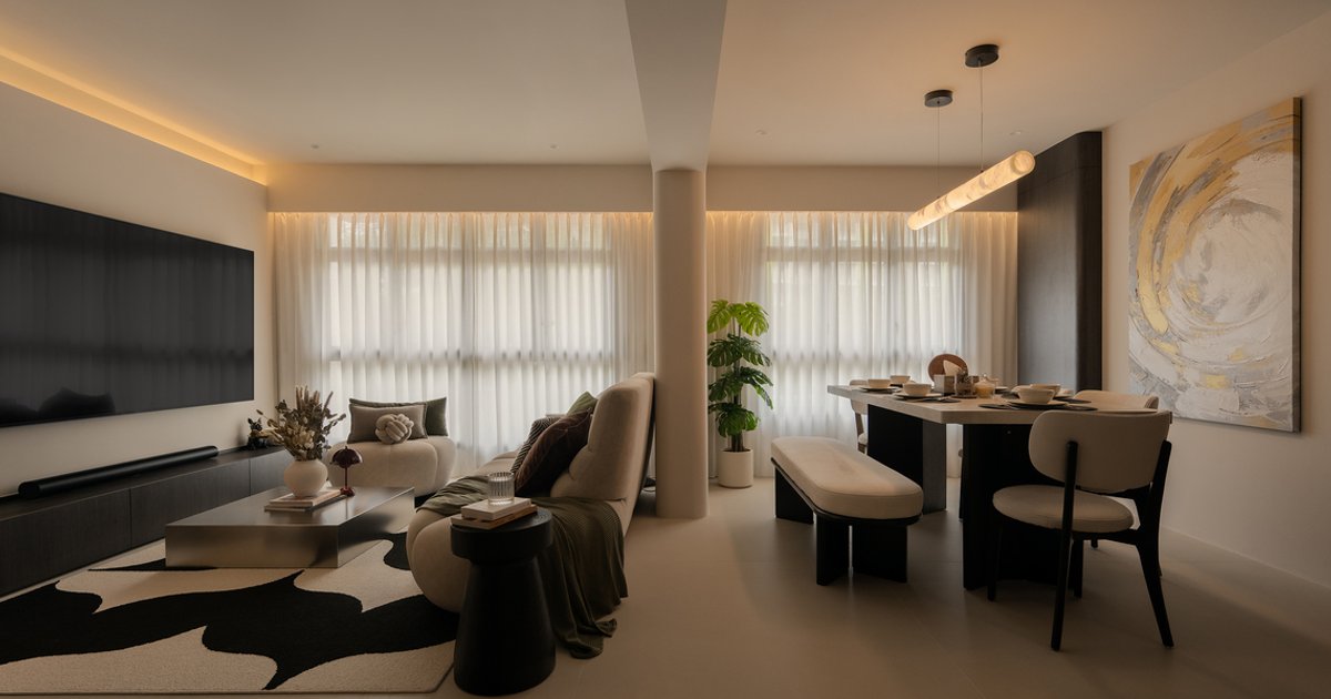 Hotel concept, cafe for two in interior designer’s four-room Punggol HDB flat