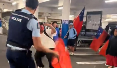Dancing cop goes viral at Rugby League Samoan celebrations in Henderson mall carpark