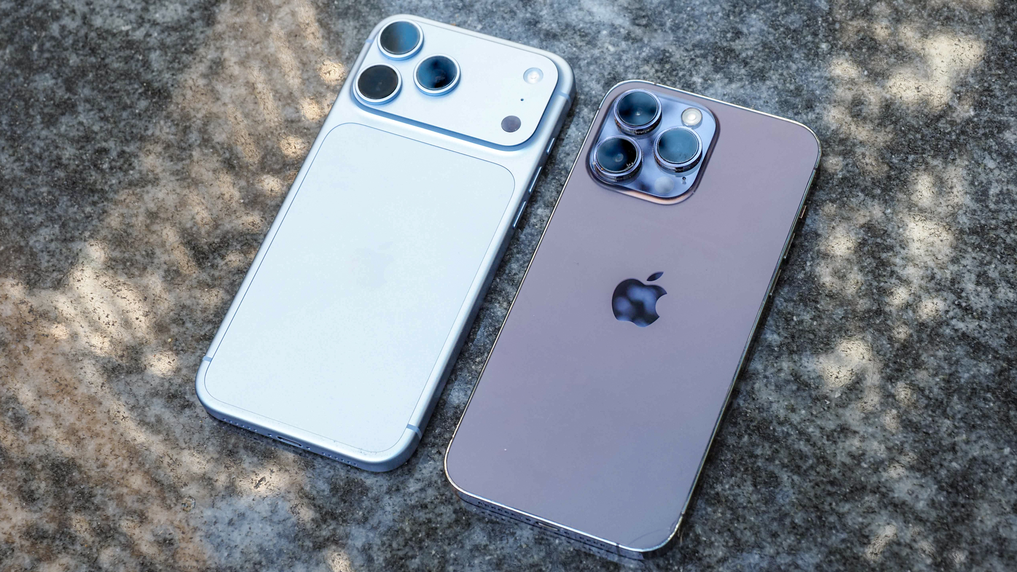 iPhone 18 Pro Max vs iPhone 14 Pro Max side by side.