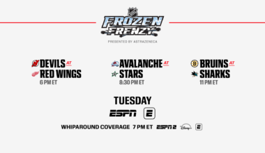ESPN’s NHL Frozen Frenzy returns Tuesday for fourth consecutive season for wall-to-wall hockey action