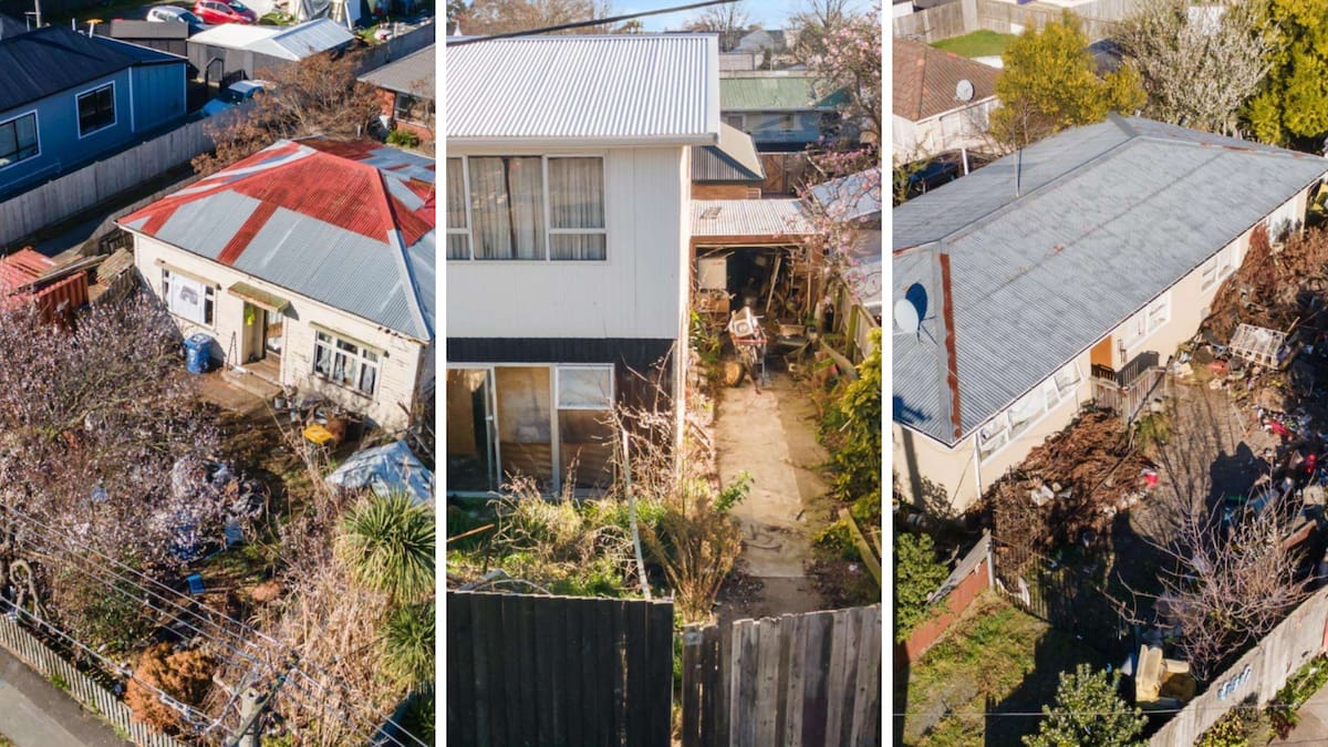 Three junk-filled Christchurch homes owned by late musician George Stewart sell for $1.185m