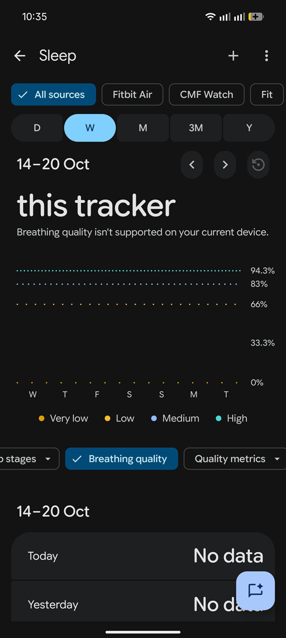Breathing quality not supported on Fitbit Air Breathing quality not supported on Fitbit Air
