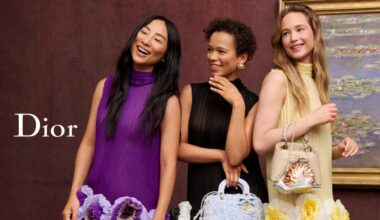 Greta Lee, Taylor Russell and Jennifer Lawrence in the Dior cruise 2027 campaign