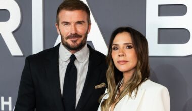 David and Victoria Beckham at the Curzon Mayfair on October 08, 2025