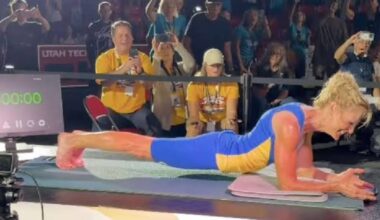61 Years Old Grandmother of 12 Broke Her Own World Record With a 5-Hour Plank