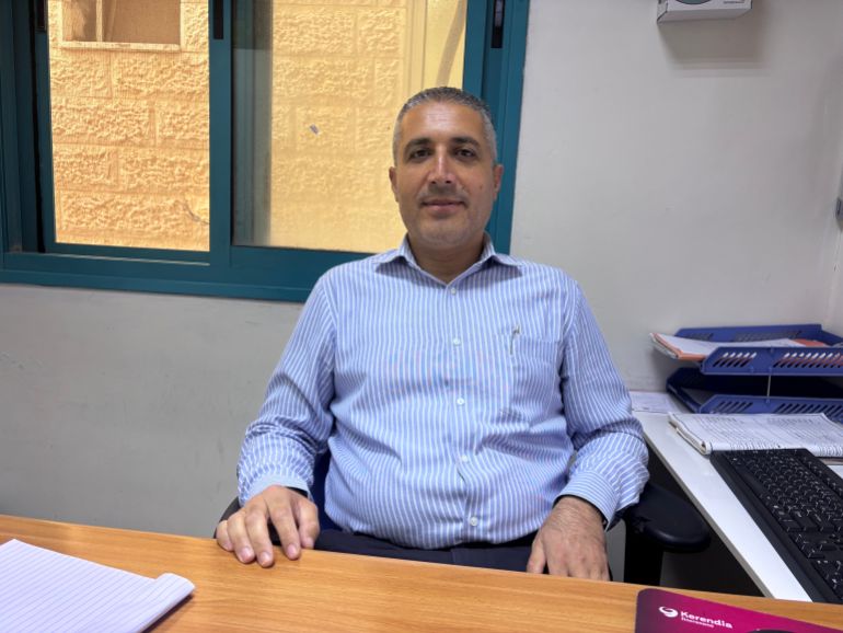 Dr Iyad Dari at the nephrology wing in the hospital [Al Jazeera]