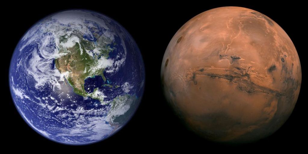 New research indicates that Earth and Mars formed through different processes, a finding that could help in the search for habitable exoplanets. Credits: NASA