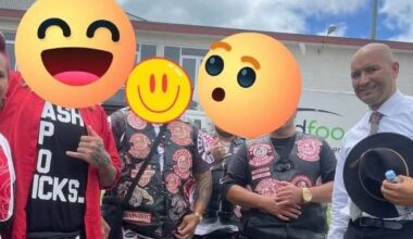 Labour leader Chris Hipkins decries Christopher Luxon’s ‘hypocrisy’ after National MP’s photo with patched Mongrel Mob members emerges