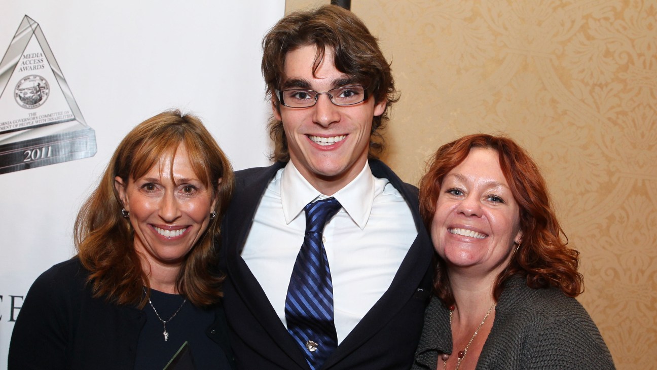 Sharon Bialy, R.J. Mitte and Sherry Thomas at the 2011 Media Access Awards.