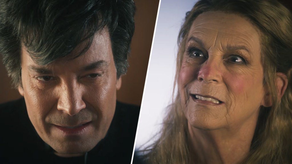 'Tonight Show': Jimmy Fallon & Jamie Lee Curtis Channel Fielder & Holmes