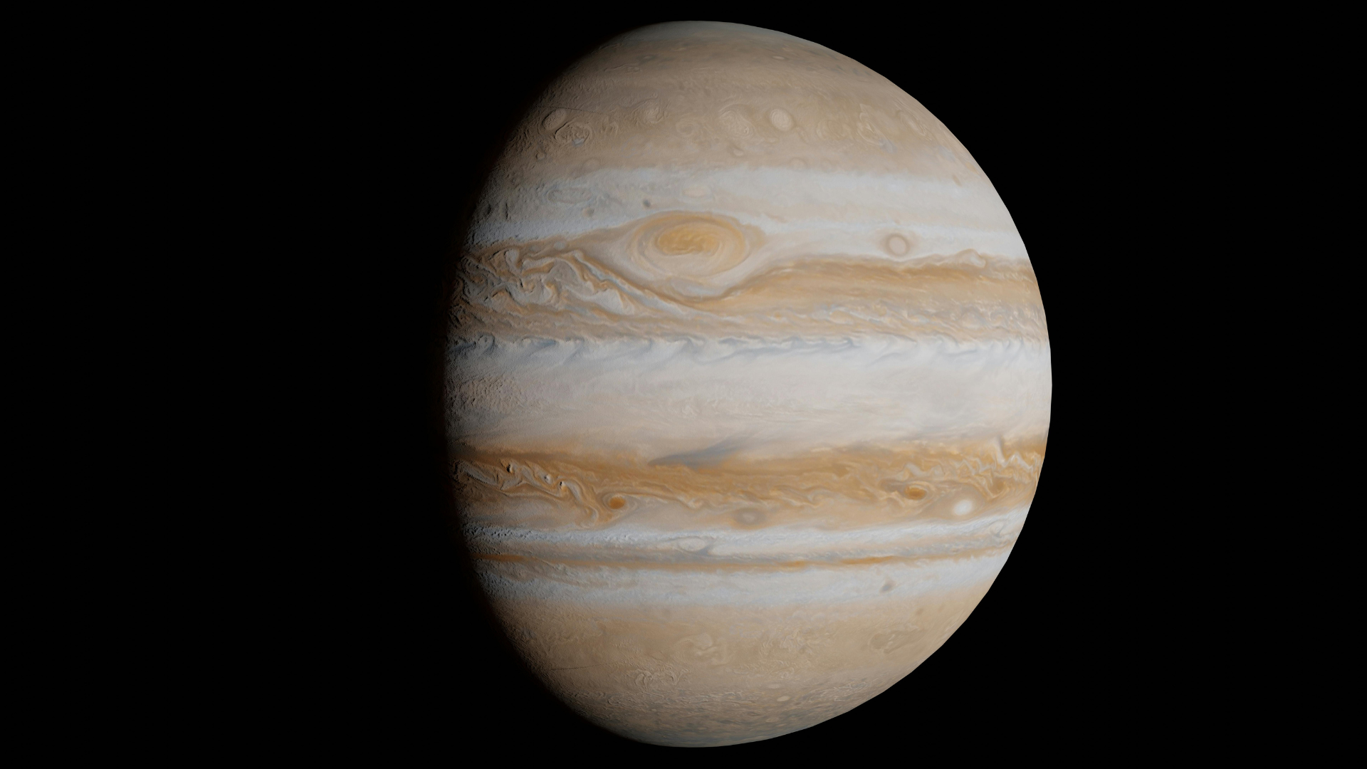 A view of Jupiter's 'Great Red Spot'
