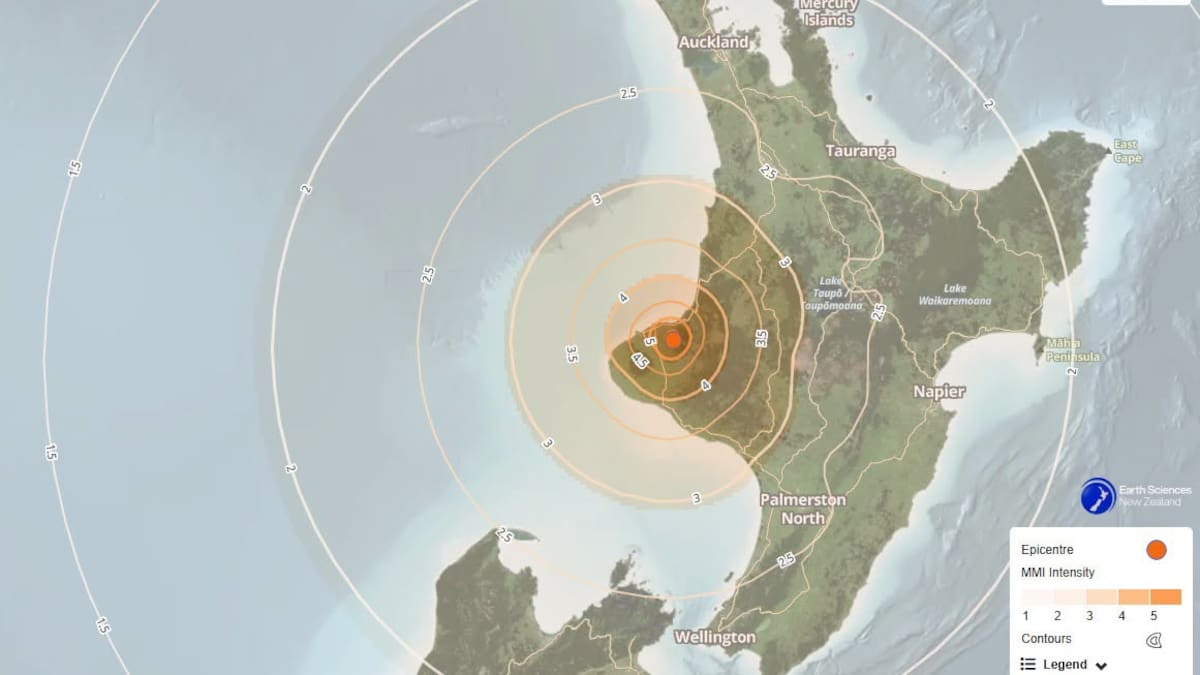 Taranaki earthquake: Strong magnitude 5.3 quake strikes near New Plymouth