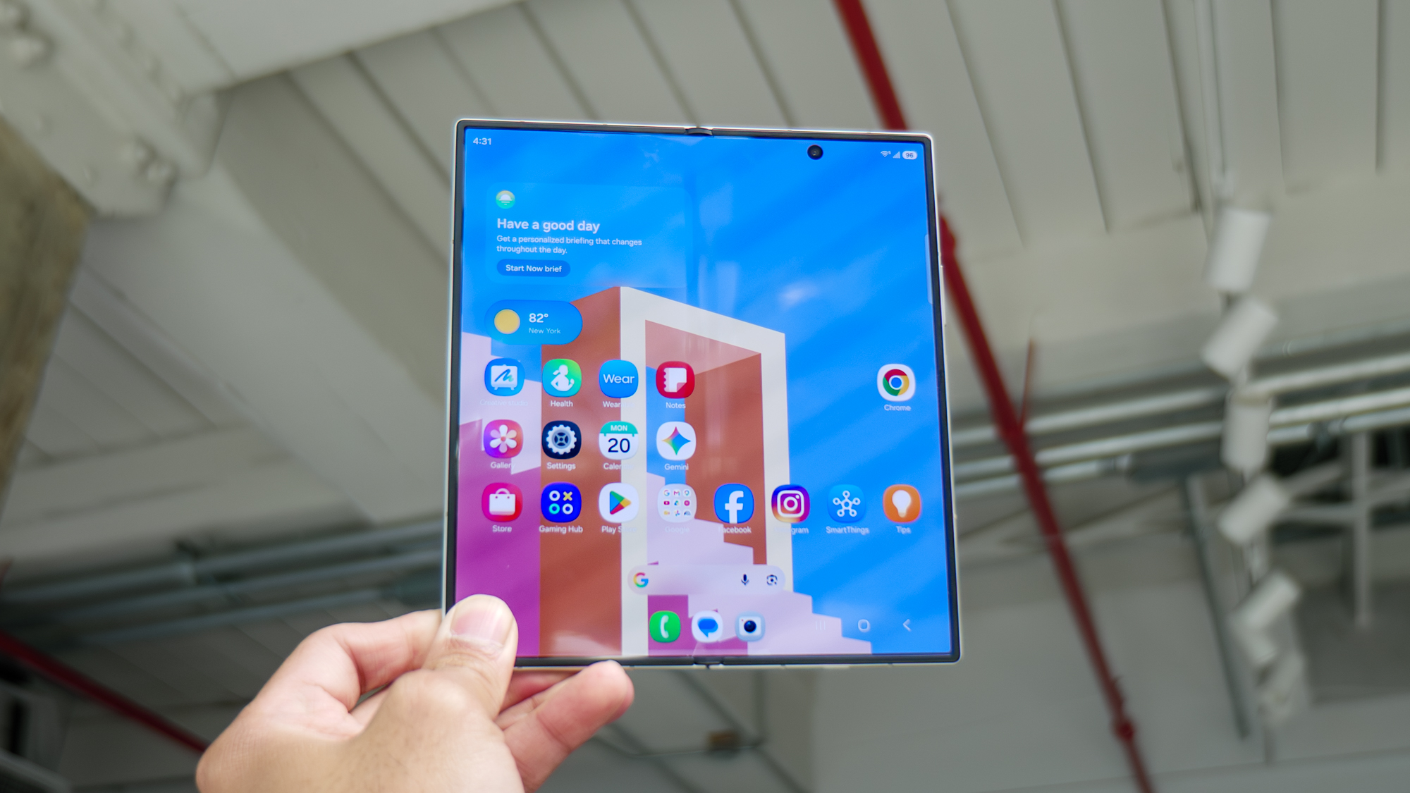 Galaxy Z Fold 8 Ultra shown in hand