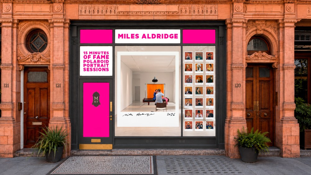 The Miles Aldridge pop-up photo booth in London.