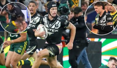 Kiwis v Kangaroos: Kalyn Ponga labelled ‘tough bugger’ after playing broken arm in defeat, set for surgery