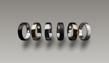 array of 6 Oura rings