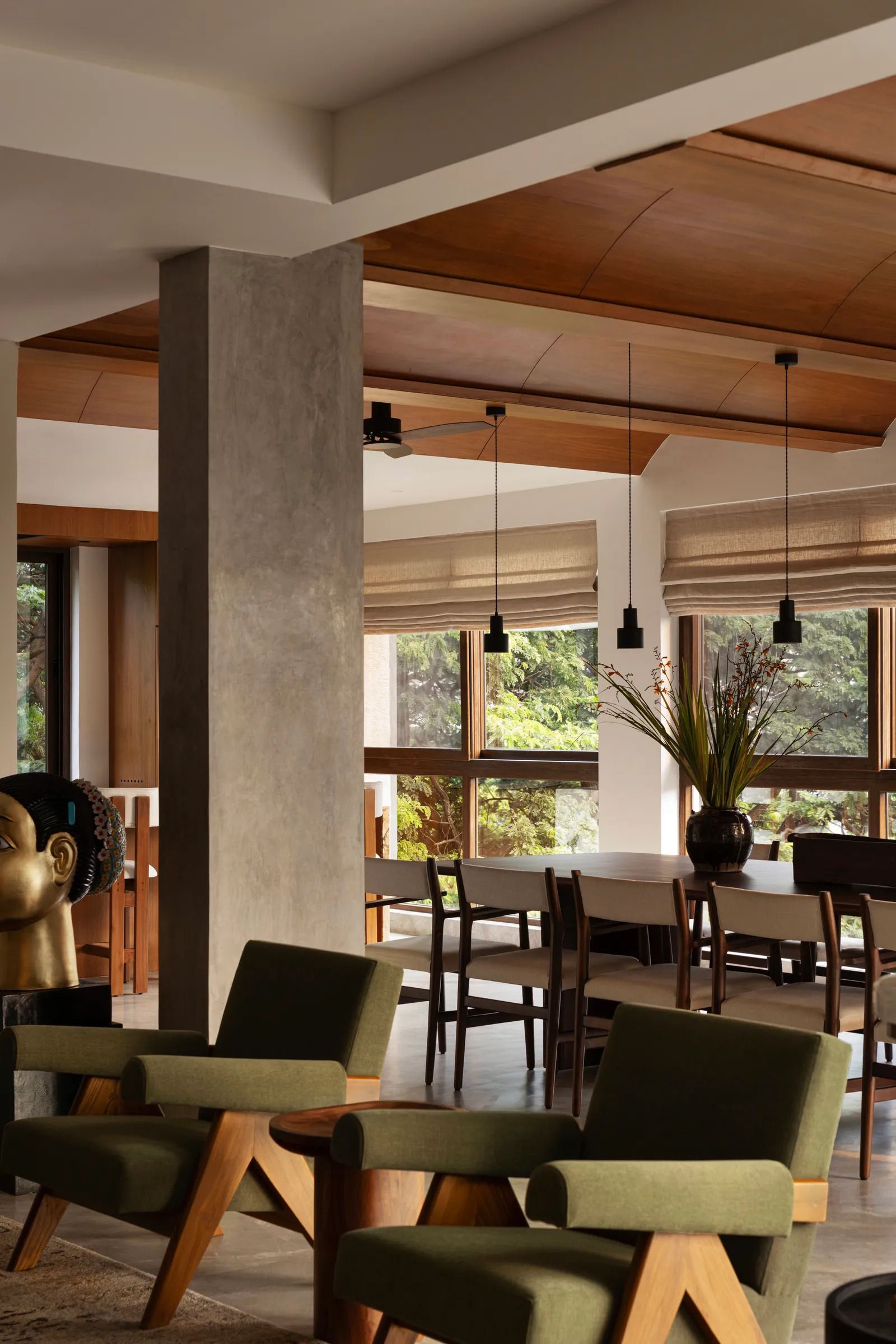 Image may contain Architecture Building Dining Room Dining Table Furniture Indoors Room Table and Interior Design...