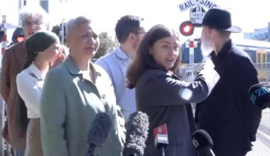 Driver fined after near-miss during Green Party train level crossings announcement