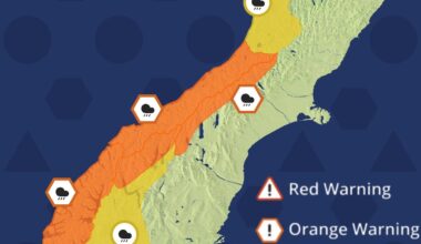 South Island weather warnings: Front to bring heavy rain and possible severe gales