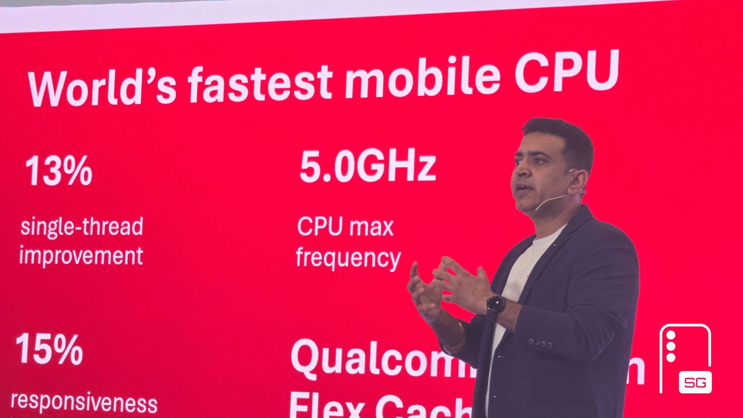 A picture of Snapdragon India exec talking about Snapdragon 8 Elite Extreme Gen 6 at IMC 2026