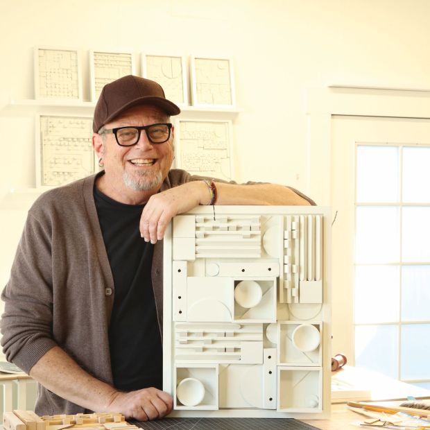After a career as an architect working for the federal government's General Services Administration, Steve Scavo has turned to a new life as an artist. (Dave Hall)